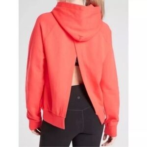 Athleta Moonrise Hoodie Sweatshirt Size XS Coral NWT